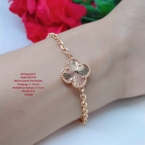 Gelang Jurai Simpel Silver Perhiasan Aksesoris Lapis Emas Terlaris Tidak Mudah Luntur G18-43A