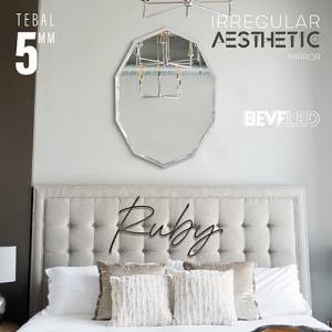 Irregular Mirror RUBY Oval Aesthetic Kaca Cermin hotel Oval 50x70