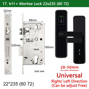 RAYKUBE K11 Tuya WiFi Biometric Fingerprint Lock Digital Electric Door Lock With 8 Lock Languages Password/Key/Card/APP Unlock