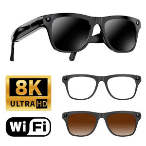 New Smart Glasses AI Translation 8MP HD Camera 8K Shooting Image Bluetooth Call Video Record Music Smart Motorcycle Glasses
