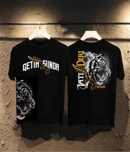 DULCLOTHES Kaos T-Shirt Distro / Kaos Pria / Tshirt Pria / Distro Pria / Baju Pria Premium Trendy PEPATAH GETIH SUNDA - Hitam