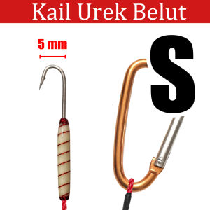 Mata Kail Urek Belut Sawah Pancing Bahan Baja Karbon Batang Panjang Super Tajam