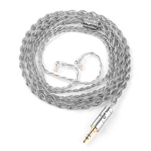 Cao fidelitys 336core tráng bạc cáp tai nghe thay thế với 3.5mm phích cắm và 2pin kết nối cho audiophiles