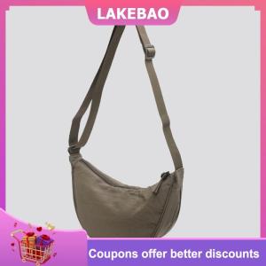 【LAKEBAO】 Túi đeo chéo túi bánh bao nylon túi đeo vai túi đeo chéo hợp thời trang và đa năng