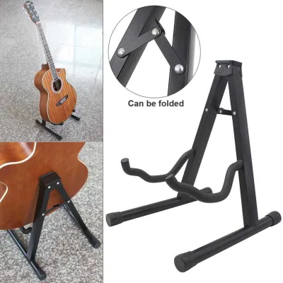 Tripod Stand Gitar Lipat Foldable Guitar Holder Aluminium Alloy Tempat Display Gitar Aksesoris Alat Musik Kuat Anti Karat