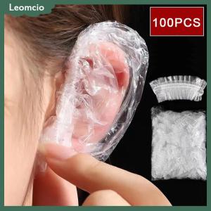 [Leomcio] ที่ปิดหูแบบใช้แล้วทิ้ง100ชิ้นที่ปิดหูกันน้ำที่ปิดหูย้อมสีผมสีสดใสที่ปิดหูพลาสติก