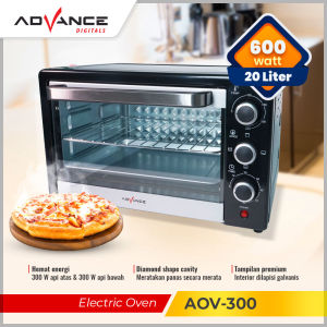 Advance AOV-300 Oven Listrik 20 Liter Low 600 Watt Pemanasan Independen Atas Dan Bawah