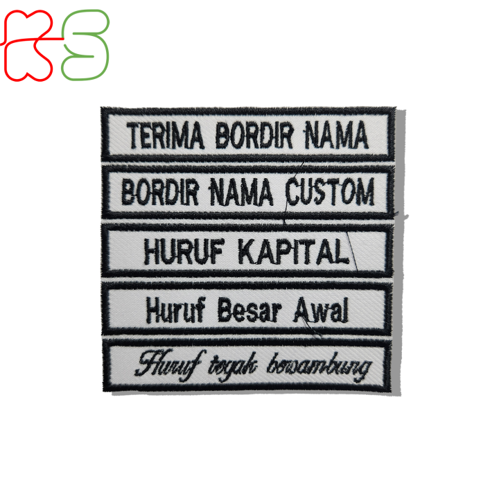 PAPAN NAMA/BORDIR NAMA/NAMA SEKOLAH/GUDEP SATUAN BORDIR KOMPUTER