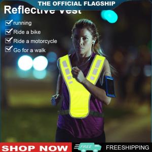 【New Arrival】 5Pcs Reflective Running Vest Lightweight Running Vest Adjustable Cycling Vest with Pocket Safety Vest for Women Men Kids