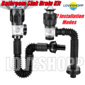 Bathroom Sink Drain Kit with Flexible & Expandable P-Trap