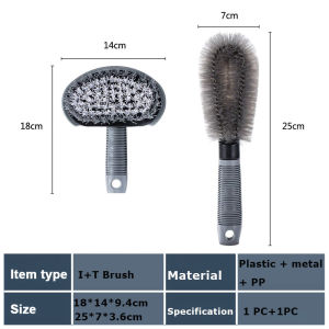 3pcs Car Wheel Cleaning Brush Vehicle Washing Wheel Brush Washing Dust Cleaner Cleaning Tool Tire Hub Rim Brush Handheld Vehicle Motorcycle Bike Washing