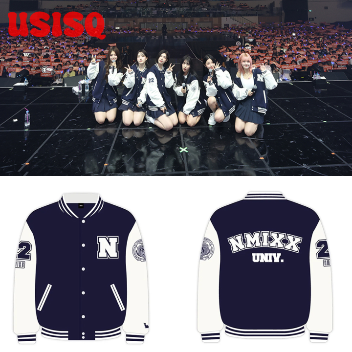 USISQ] NMIXX Varsity Jacket MIXX University Merch Women Men
