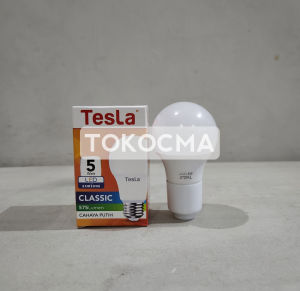 Lampu LED Bohlam Classic 5w 5watt Tesla Cahaya Putih Hemat Energy