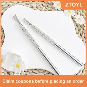 【ZTOYL】 7 Pin Lông Dây Kết Cấu Gốm Sứ Công Cụ Polymer Đất Sét Điêu Khắc Mô Hình Công Cụ Tự Làm Gốm Bàn Chải Đồ Gốm Công Cụ Bánh Phụ Kiện