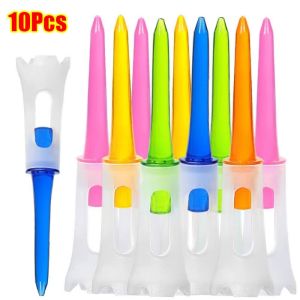 JAYNEBIO 10Pcs Rubber Cushion Golf Ball Holder Multi-colored Low Resistance Golf Training Tools Durable Plastic Golf Tees Outdoor Sports