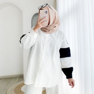 Lauren Shirt Kemeja Wanita Lengan Panjang | Kemeja Wanita Korean Style | Atasan Wanita Remaja OOTD Hijab