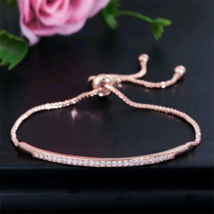 GL Fashionable and Creative Zircon Single Row Curved Adjustable Bracelet B34723