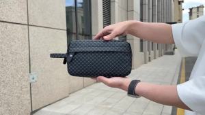 Mens minimalist printed PU leather clutch bag Handbag card bag long handbags bags bolsos para hombre sacoches hommes sac a main2026