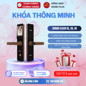 Khóa cửa vân tay Demax EL629 BL CG AC mở bằng vân tay mật mã thẻ từ chìa cơ app wifi...