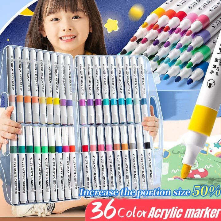 Color Marker 60 /24/12 Colors Acrylic Marker Set Waterproof Pen