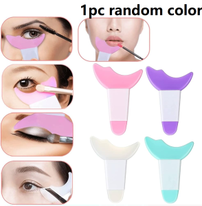 Eyeliner Template Mascara Applicator al Silicone Brush Lash Stopper Eye Makeup Tool for Eyelashes Baffle Celak mentah alat bulu mata tambahan yang berguna berus bawah pemesong bulan sabit solek mata pemula pelbagai fungsi alat pembayang mata alat