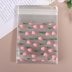 【จัดส่งภายใน 2-3 วัน】 ถุงขนมใสรูปหัวใจ100ชิ้นถุงพลาสติกสำหรับอบขนมบิสกิตตกแต่งบรรจุภัณฑ์แบบมีกาวในตัว