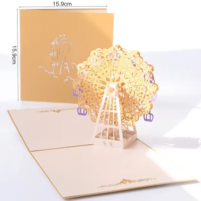 Pop Up Card 3D Card Thank You Romantic Card Rose Cherry Blossom Tree Popup Greeting Cards for Couple Birthday Anniversary Wedding Valentine Christmas