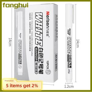 fanghui ปากกามาร์กเกอร์สีขาวมันถาวรกันน้ำภาพวาดยางกราฟฟิตีปากกาเจลเพื่อสิ่งแวดล้อมอุปกรณ์วาดภาพสมุดโน้ต