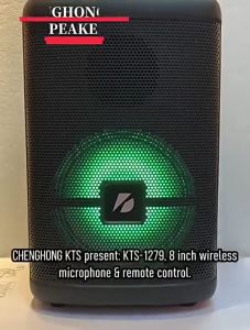 KTS-1279 8 inch Portable Wireless Bluetooth Speaker with free Wireless Microphone