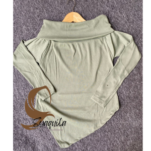 Sabrina Blouse Knit Premium Lengan Panjang Wanita
