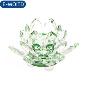 E-WOITD 60Mm Thạch Anh Pha Lê Hoa Sen Thủ Công Mỹ Nghệ Thủy Tinh Phong Thủy Đồ Trang Trí Bức Tượng Nhà Đám Cưới Đảng Trang Trí Nội Thất Quà Tặng Lưu Niệm May Mắn Pha Lê Hoa Sen Trang Trí