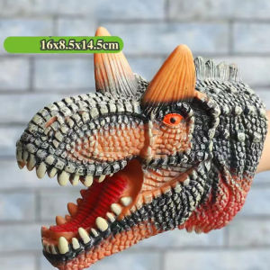 Dinosaur Hand Puppet Soft Rubber Dinosaur Gloves Simulated Puppet Toys Patung Tangan Children Gift