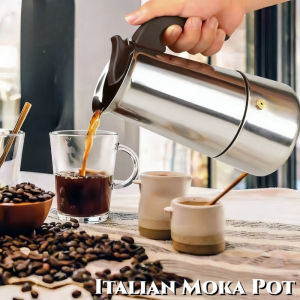 Moka Pot Stainless Steel Espresso Machine Coffee Pot Mocha Espresso Latte Filter Machine Cafeteria