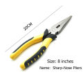 8inches Long Nose Plier Hardware Tools High Carbon Steel Needle Nose Plier Industrial Grade. 