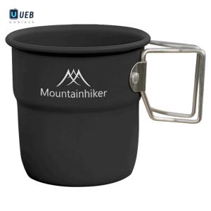 Ueblock✈300ml Camping Mug with Foldable Handle - Lightweight Tableware for Hiking and Outdoor Cooking