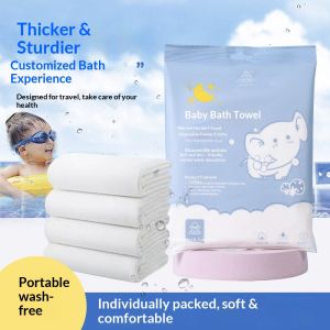Disposable Baby Bath Towel Set Extra Large Thick Portable Kids Bath Towel Individual Pack