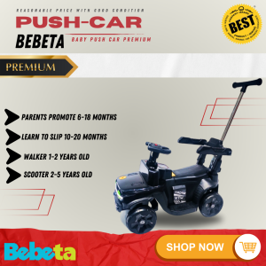 Bebeta Ride-on Car with Push Bar in Black Color