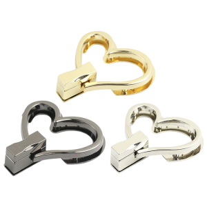 Heart Shape Bag Clasp Fashion Bag Closure Metal Bag Lock Clasp Turn Lock Buckles Hardware Bag Accessories for DIY Bag