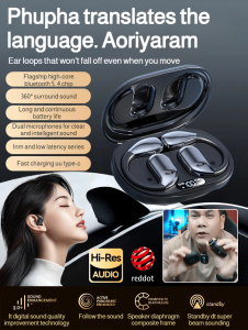 Intelligent Voice Translation Headset Multilanguage Bluetooth Headset