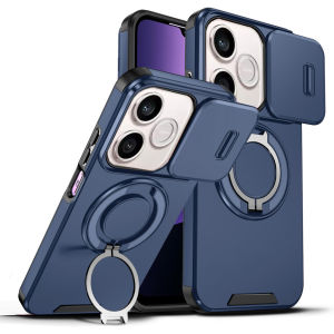 For Honor 600 Lite 4G 5G 2026 Case Shockproof Armor Slide Magnetic Casing For 600Lite Ring Stand Protection Phone Back Cover