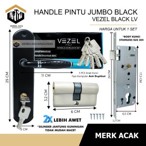 HANDLE KOMPLIT SET + KUNCI PINTU 25CM KUALITAS TEBAL KUAT ORIGINAL / GAGANG RUMAH KAMAR HANDLE PREMIUM ASLI