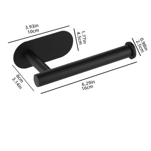 Adhesive Toilet Paper Holder Kitchen Roll Towel Rack Napkin Dispenser Absorbent Stand Tissue Hanger Bathroom Accessories