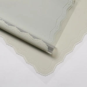 20 LEMBAR Lace Frame Flower Wrapping Cellophane Paper Waterproof Kertas Buket Motif Renda Florist KB6170