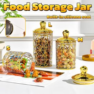 Coffee Bean Storage Jar Kitchen Cans Container Food Candy Coffee Bean Bottle Jar For Kitchen Use
