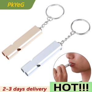 PkYeG Alloy Aluminum Emergency Survival Whistle Outdoor Camping Hiking Tool W Keychain