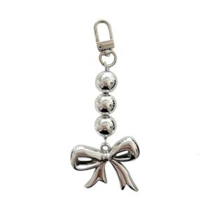 Stylish Acrylic Bowknot Bead Ornament For Keys Handbag Decoration Bag Accessories Gift For Women Girls