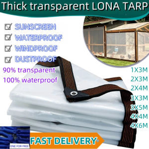 Transparent Trapal Waterproof Oilcloth 5X8M Thick Tarp Sunshade For Outdoor Garden Car Rain Cover