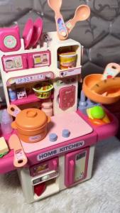 Mini Kitchen Toy Cooking Set Assemble Toy For Girls Play and Pretend Toys Gift Toys Play House