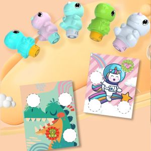 Stempel Stiker Magic Seal Mainan Anak Unicorn Dinosaurus