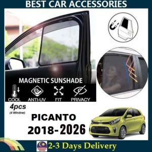 Kia Picanto 2018-2026 FULLY MAGNETIC SUNSHADE【4pcs】
